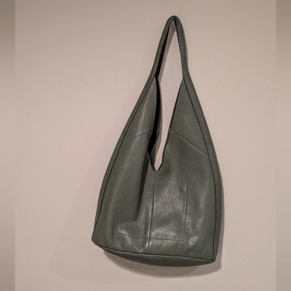 Vince Camuto Fig Leaf Leather Hobo Bag
